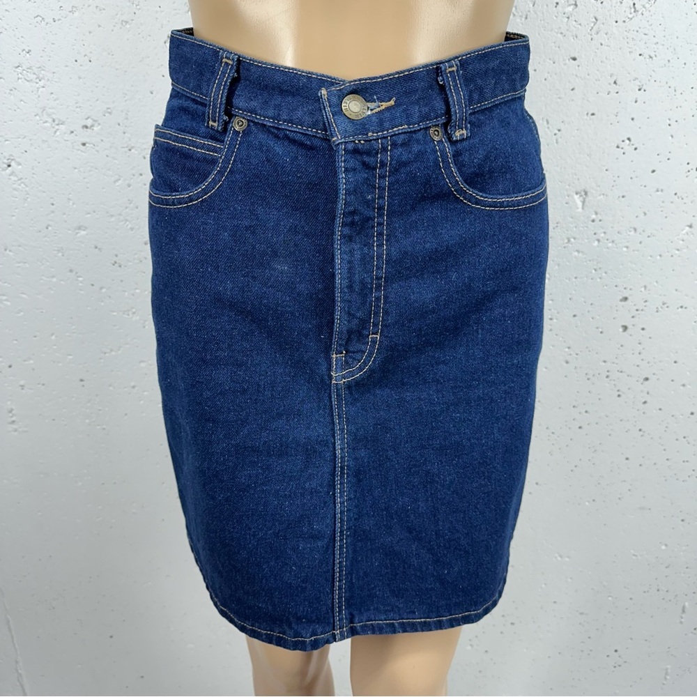 Vintage Calvin Klein Size 7 High Rise Denim Jean Skirt